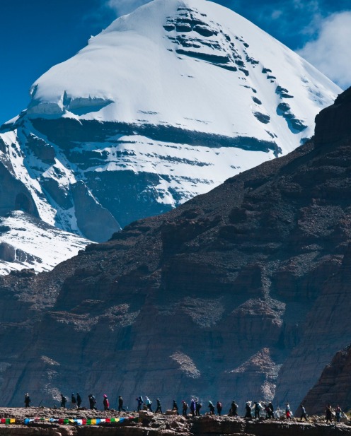 Saga Dawa festival at tarboche near Darchen city and at the foot of Kailash mount, Tibet.