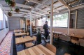 MELBOURNE, AUSTRALIA - AUGUST 24: The back dining room at Small Axe Kitchen in Brunswick on August 24, 2016 in ...