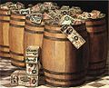 Victor Dubreuil - Barrels on Money, c. 1897 oil on canvas.jpg