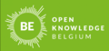 Open Knowledge Belgium logo - white on green.png