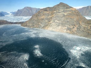 File - On May 19, 2016, NASA's IceBridge, an airborne survey of polar ice, crossed Greenland to fly central glacier flowlines in the east-central region of the country.  IceBridge’s readings of the thickness of sea ice and its snow cover have helped scientists improve forecasts for the summer melt season and have enhanced the understanding of variations in ice thickness distribution from year to year.