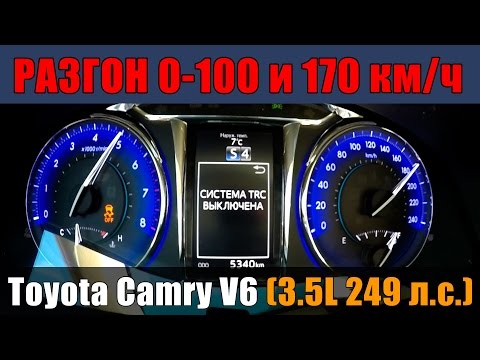 Toyota Camry 3.5L V6 - Разгон 0-100 и 0-170км/ч от ATDrive.ru