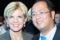 Huang Xiangmo with Foreign Minister Julie Bishop. Supplied