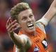 SYDNEY, AUSTRALIA - MAY 09:  Lachie Whitfield of the Giants in action during the round six AFL match between the Greater ...