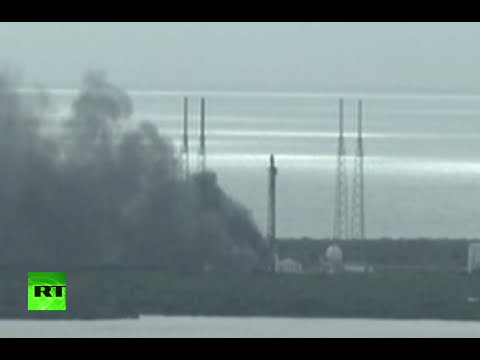 Scene of SpaceX rocket explosion in Florida