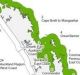 Tsunami threat level map for the north east coast of New Zealand.