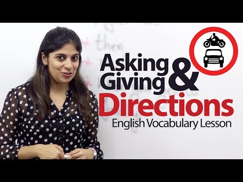 Asking & Giving directions in English - English Vocabulary Lesson (ESL)