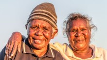 Two Aboriginal women smiling