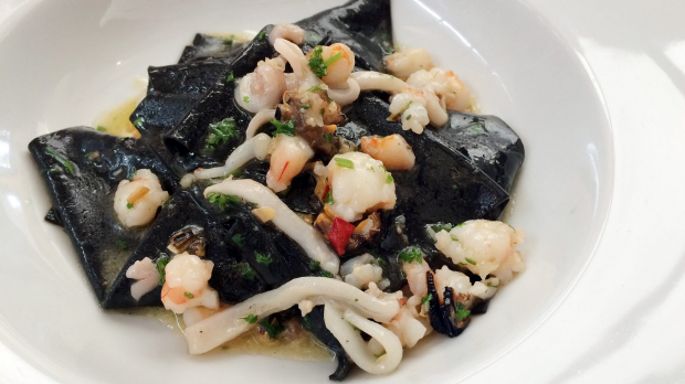 The Black Pasta at Lucio's Italian Restaurant Sydney 