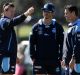 Talking tactics: NSW State of Origin coach Craig Bellamy, Andrew Johns and Shane Flanagan at training in 2010.