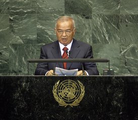 File - Islam Karimov, President of the Republic of Uzbekistan, addresses the UN Summit on the Millennium Development Goals (MDGs), 20 September, 2010.