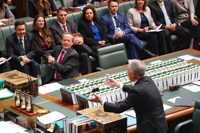 Bill Shorten and Malcolm Turnbull in Question Time