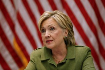 Hillary Clinton delivers remarks at a gathering of law enforcement leaders.