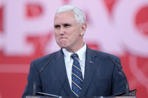 Governor Mike Pence of Indiana speaking at the 2015 Conservative Political Action Conference (CPAC) in National Harbor, Maryland.