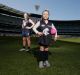 Abbie McKay and Stacey Kitto pose for a photo as the NWL teams were unveiled earlier in the year.