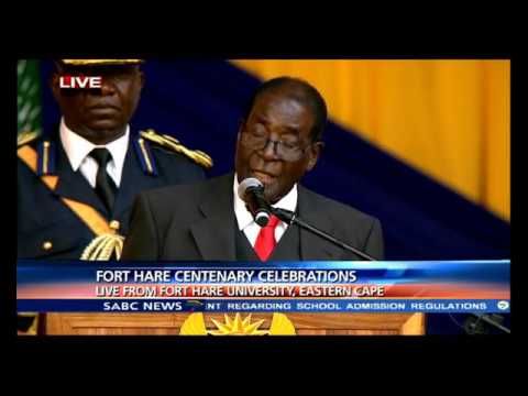 Robert Mugabe's Fort Hare centenary celebration speech