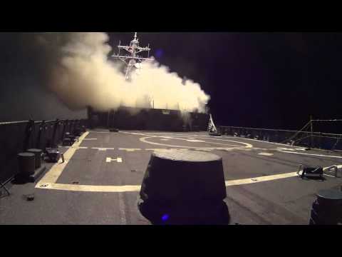 USS Arleigh Burke launches Tomahawk Land Attack Missiles to combat ISIL