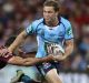 Matt Moylan in action for NSW during Origin II at Suncorp Stadium.