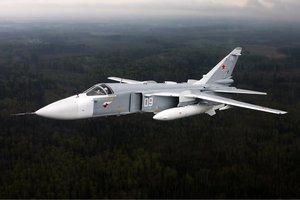 Russian Air Force Sukhoi Su-24M inflight