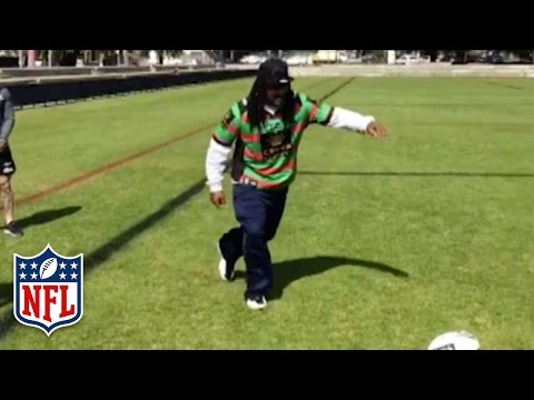 Marshawn Lynch Practices Rugby in Australia | NFL