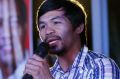 Boxing star Manny Pacquiao on the campaign trail earlier this year.