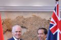 Prime Minister Malcolm Turnbull and Indonesian President Joko Widodo meet on the sidelines of the Association of ...