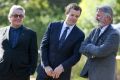 NSW Environment Minister Mark Speakman, accompanied by filmmaker George Miller, Heritage Minister Mark Speakman and ...