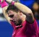 Stan Wawrinka celebrates his win.