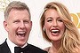 Comedian Patrick Kielty and TV presenter Cat Deeley at the Emmy Awards in 2015.