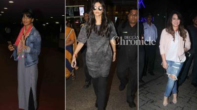 Sonam Kapoor, Mugdha Godse, Mahima Chaudhary, Urvashi Sharma and Sachiin Joshi were snapped at various places in Mumbai on Saturday. (Photo: Viral Bhayani)