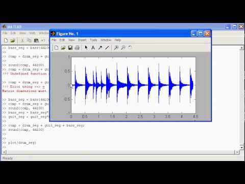 Matlab demonstration - basic signal manipulation using audio signals