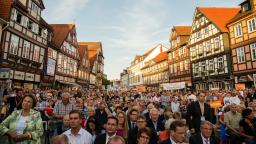 Bundeskanzlerin Angela Merkel war in Celle. Auf dem Plan hat sie über ihren Plan aber auch wenig gesagt