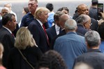 Republican Presidential Candidate Donald Trump arrives at the National September 11 Memorial, Sunday, Sept. 11, 2016, in New York.