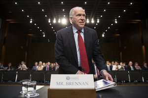 CIA Director John Brennan arrives on Capitol Hill in Washington, Thursday, June 16, 2016, to testify before the Senate Intelligence Committee hearing on the Islamic State.