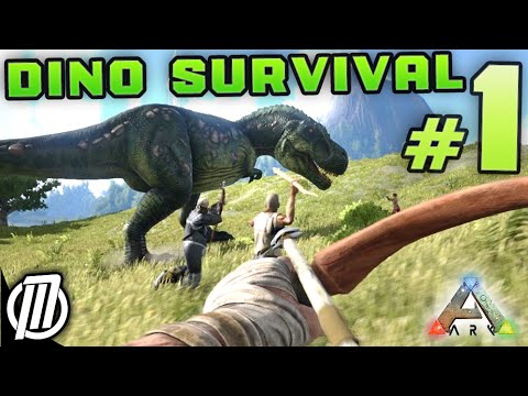 ARK Survival Evolved #1: HUNT DINOSAURS!!! -  Gameplay Live Stream