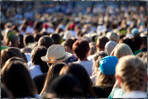 Crowd of people.