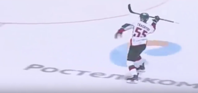 Watch KHL Player Use Stick As Javelin, Launch It At Goalie For Shootout Goal