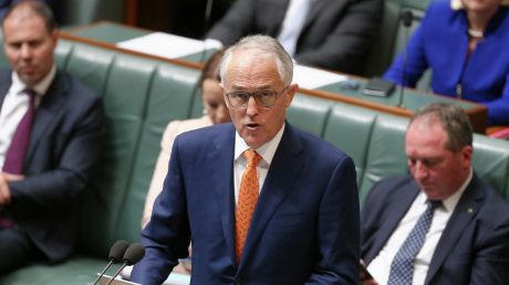 Prime Minister Malcolm Turnbull delivers a ministerial statement on economic security and stabilty in the House of ...