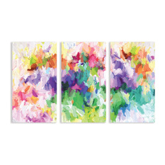 Rainbow Bright Triptych Wall Art - Artwork