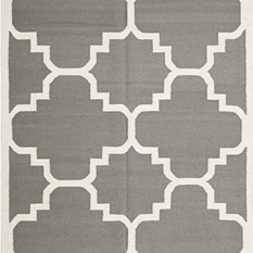 Rover Flat Weave Grey Designer Rug - Floor Rugs