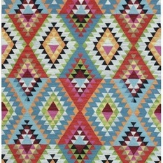 Alexandria Tribal Geometric Wool Flatweave - Floor Rugs