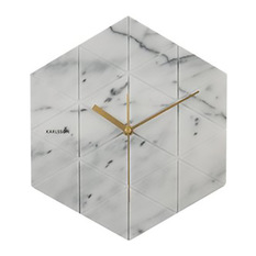 Karlsson Hexagon Marble Wall Clock - Wall Clocks