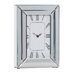 Chriss Mirror Rectangle Table Clock, 33 cm - Desk And Mantel Clocks