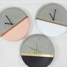 Dipped Concrete Clock- 28cm - Wall Clocks