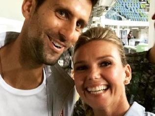 Television presenter Edwina Bartholomew with Novak Djokovic, "My #rio2016 selfie game is strong. Me: Can I grab a selfie? @djokernole: For my Australian friends, always" Picture: Instagram