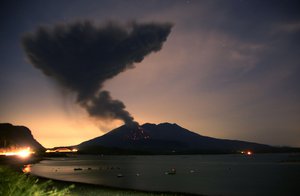 Japan Sakurajima volcano