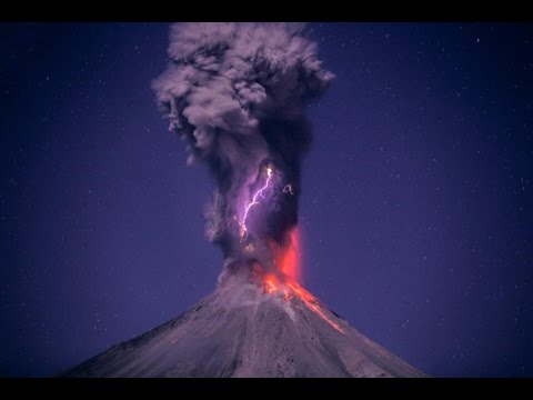 Volcano Eruption in central Mexico CCTV cameras captured the exact eruption