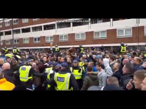 Tottenham & Arsenal fans clash outside White Hart Lane - Tottenham Hotspur v Arsenal 2016