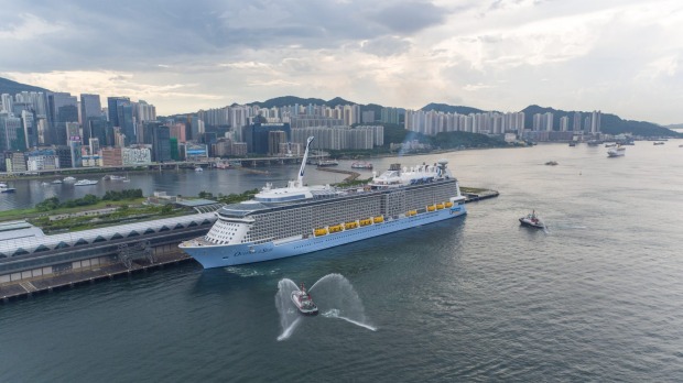 Ovation of the Seas in Hong Kong.