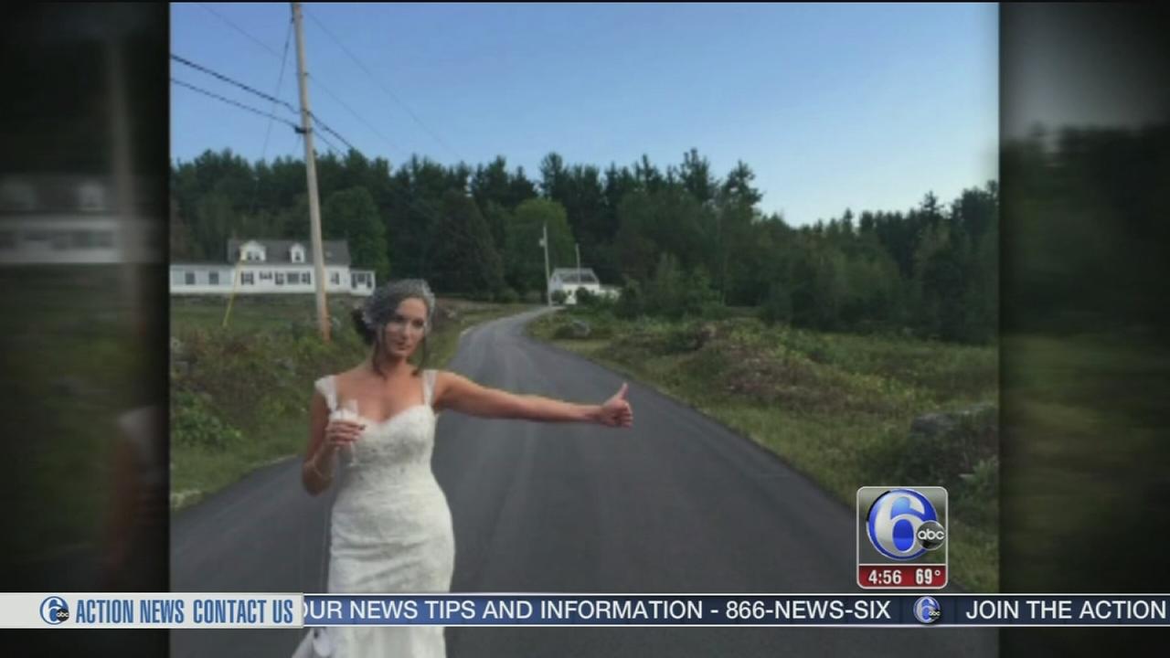 VIDEO: Bride hitchhikes to wedding in New Hampshire